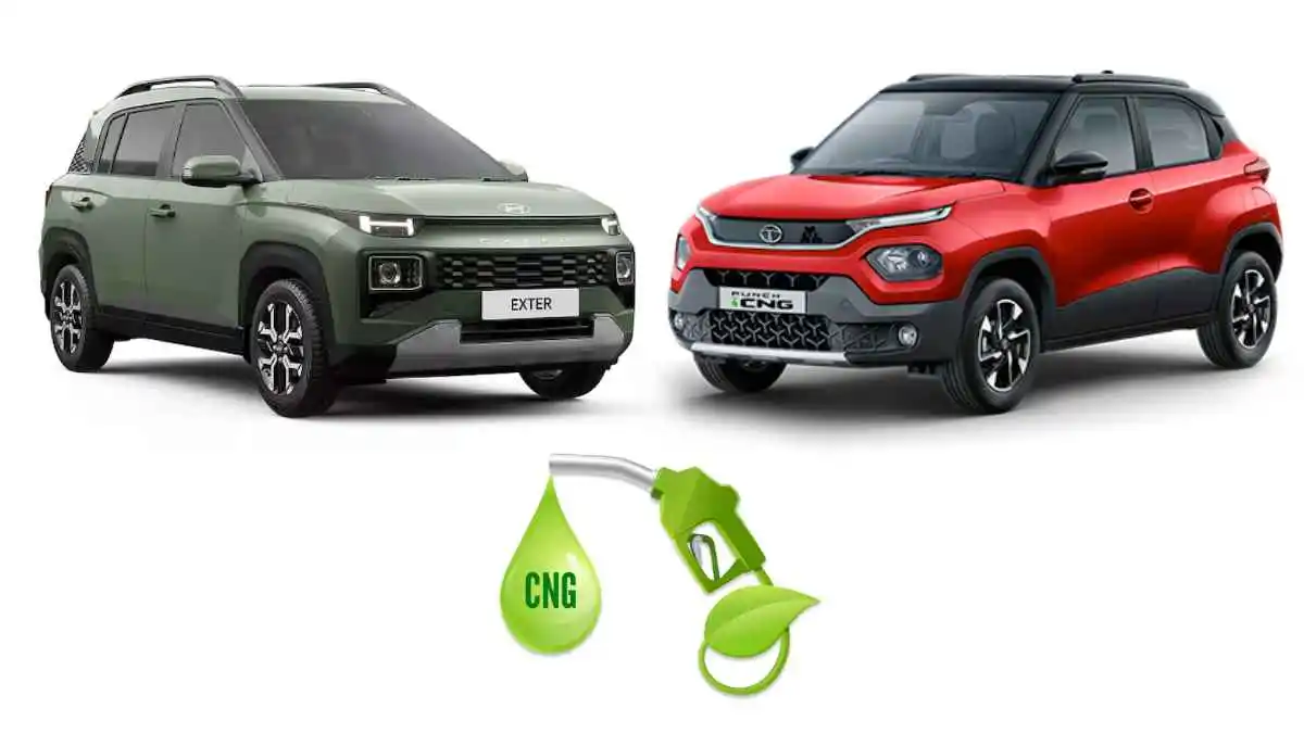 Tata Punch CNG vs Hyundai Exter CNG